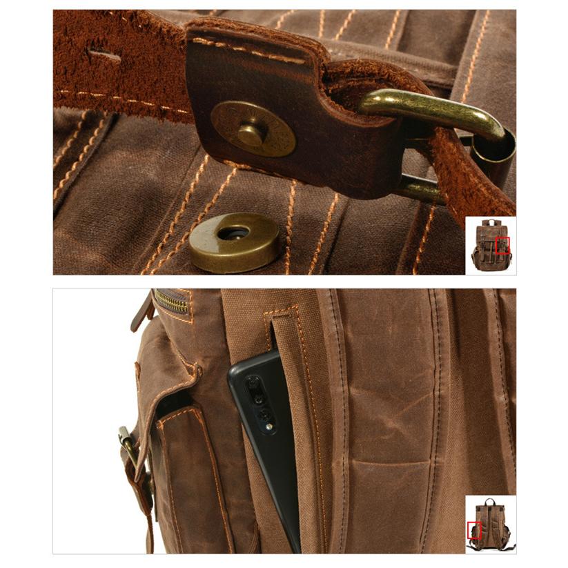 リュックサック メンズ キャンバス 牛革 リュック スポーツ 大容量 A4 レディース 通学 通勤 バックパック ビジネス PC 黒 レディース おしゃれ Rucksack 4