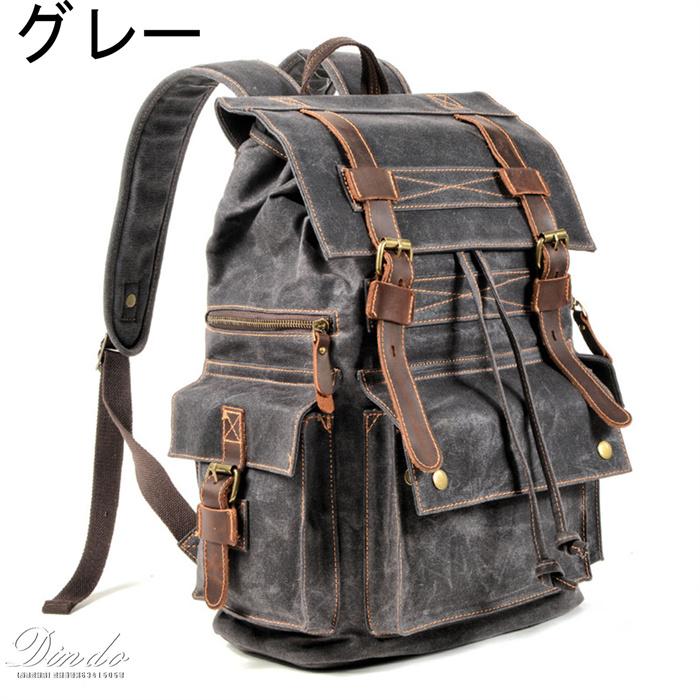 リュックサック メンズ キャンバス 牛革 リュック スポーツ 大容量 A4 レディース 通学 通勤 バックパック ビジネス PC 黒 レディース おしゃれ Rucksack 4