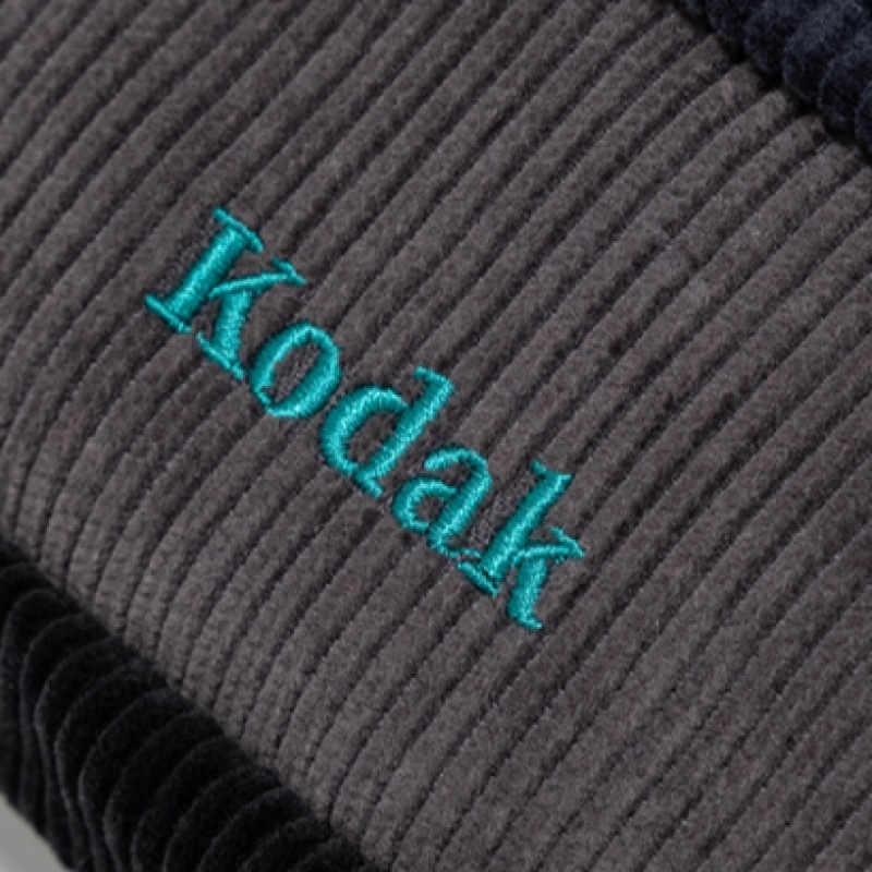 コダックアパレルコーデュロイラウンドスリングバックチャコール