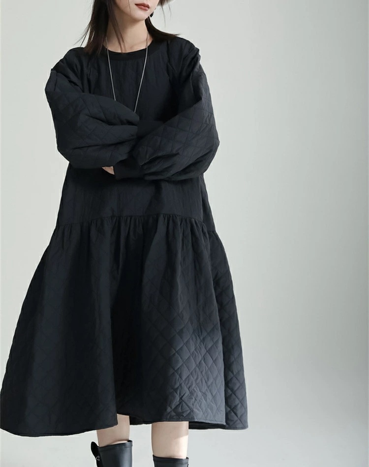 期間限定上質! キルティング ワンピース ロング丈 レディース 冬用服 真冬用 厚手 キルトニット 中綿 ゆったり 長袖 セミフォーマル服 Aライン 大きいフレア 着痩せ ミモレ丈 大きいサイズ Uネ 期間限定上質! キルティング ワンピース ロング丈 レディース 冬用服 真冬用 厚手 キルトニット 中綿 ゆったり 長袖 セミフォーマル服 Aライン 大きいフレア 着痩せ ミモレ丈 大きいサイズ Uネ