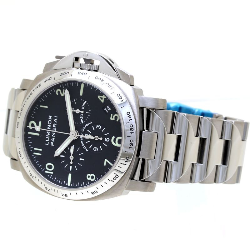 ルミノール クロノグラフ PAM00072 エルプリメロ ステンレススチールxチタン メンズ /39648【中古】【腕時計】