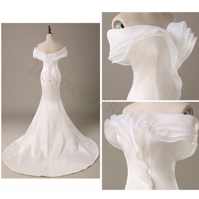 ウェディングドレス マーメイドドレス 白 ロングドレス 花嫁ドレス トレーン パーティードレス オフショルダー 大人気 高級 二次会 ブライダルドレス ウェディングドレス マーメイドドレス 白 ロングドレス 花嫁ドレス トレーン パーティードレス オフショルダー 大人気 高級 二次会 ブライダルドレス