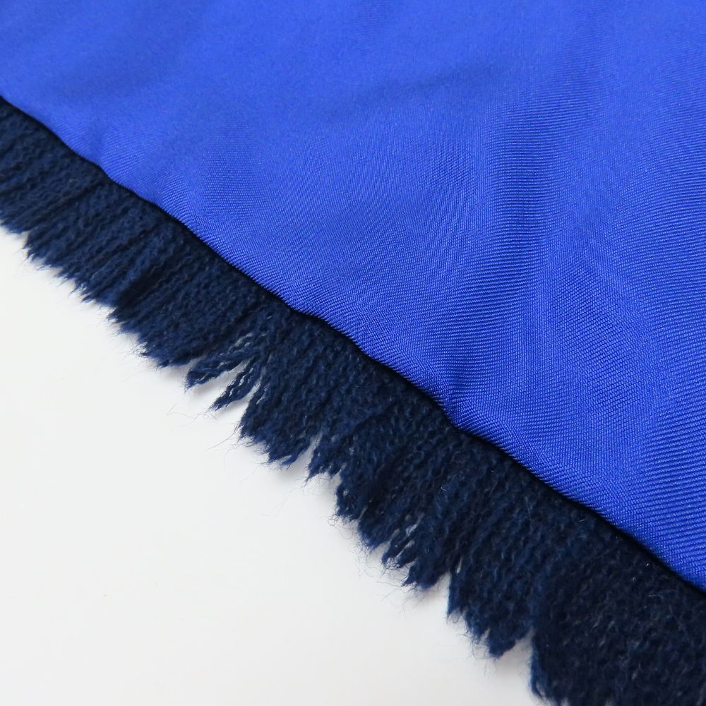 中古 マフラー シルク アンゴラ ブルー ネイビー アパレル ストール おしゃれ レディース 女性