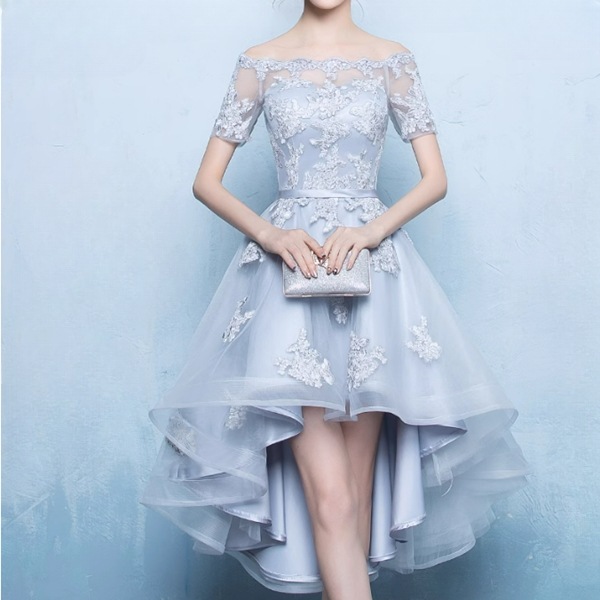 レディース ショートフロントとロングバックのワンショルダードレス ワンピース イブニングドレス パーティードレス ブライズメイド(花嫁介添人)ドレス スリムドレス イブニングドレス ダンスウェア 半袖 レディース ショートフロントとロングバックのワンショルダードレス ワンピース イブニングドレス パーティードレス ブライズメイド(花嫁介添人)ドレス スリムドレス イブニングドレス ダンスウェア 半袖