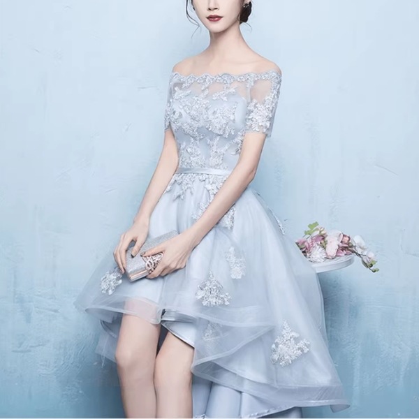 レディース ショートフロントとロングバックのワンショルダードレス ワンピース イブニングドレス パーティードレス ブライズメイド(花嫁介添人)ドレス スリムドレス イブニングドレス ダンスウェア 半袖 レディース ショートフロントとロングバックのワンショルダードレス ワンピース イブニングドレス パーティードレス ブライズメイド(花嫁介添人)ドレス スリムドレス イブニングドレス ダンスウェア 半袖