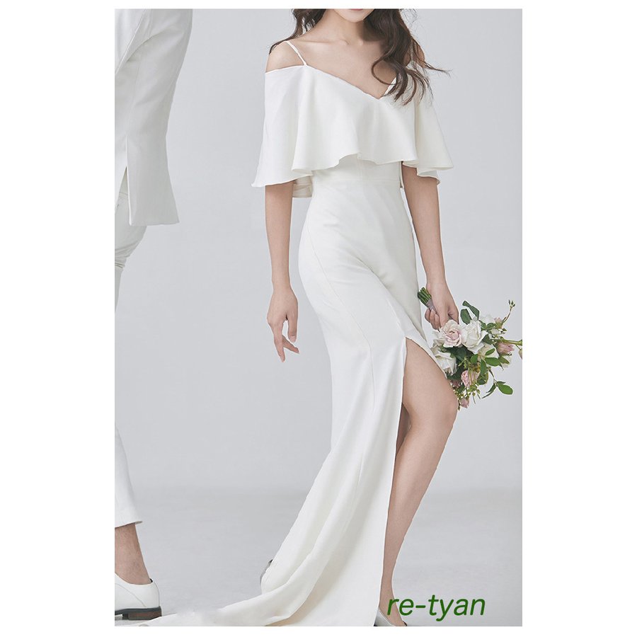 ウエディングドレス 二次会 花嫁 白 ワンピース ロングドレス 海外挙式 リゾート ブライダル シン ウエディングドレス 二次会 花嫁 白 ワンピース ロングドレス 海外挙式 リゾート ブライダル シン