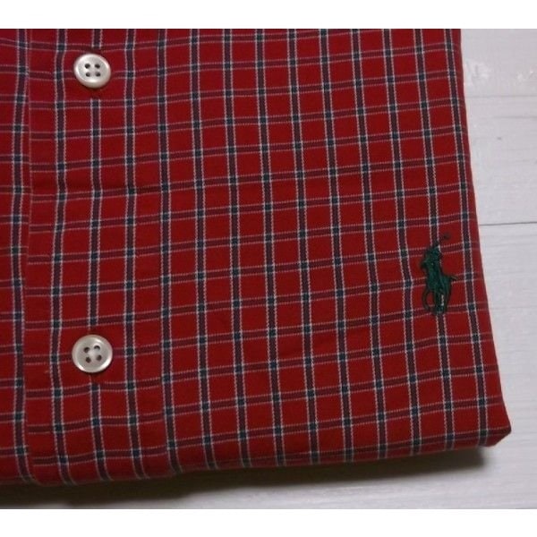 長袖 ワンポイント ボタンダウンシャツ チェック チェリーピンク PR2-767 長袖 ワンポイント ボタンダウンシャツ チェック チェリーピンク PR2-767