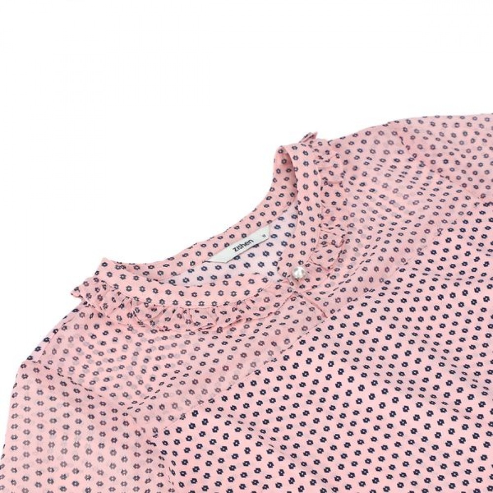 [ジセン] ドットフリルカラーブラウス LFWSO413_PK