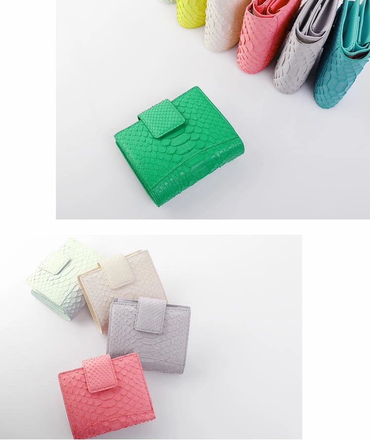 ダイヤモンドパイソンレザーベロ付き折り財布 ダイヤモンドパイソンレザーベロ付き折り財布