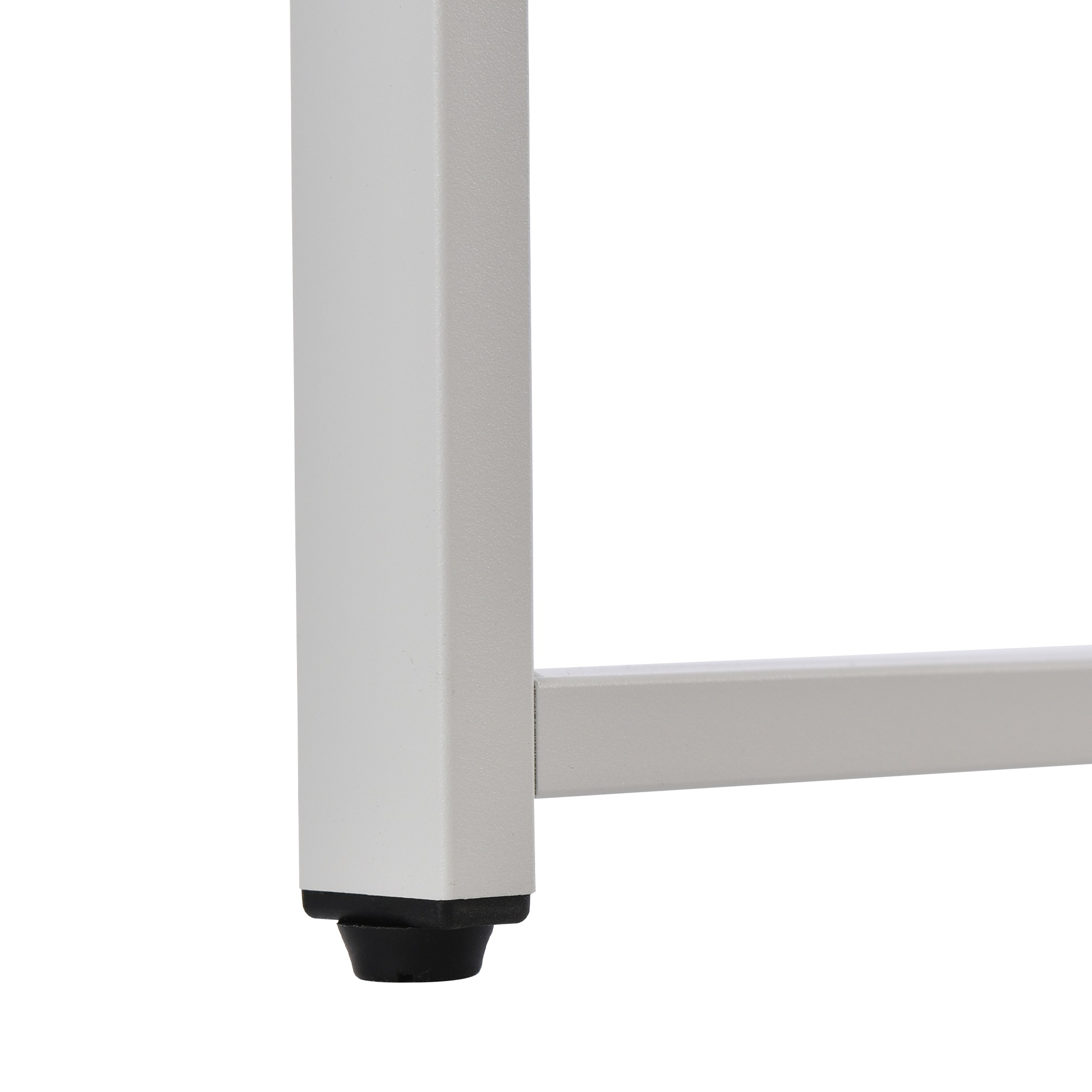 【国内出荷】【新品登場】　【ホワイト】　パソコンデスク 3段シェルフ付 オフィスデスク 簡易デスク 木製 ミシン台 学習机 アジャスター付き