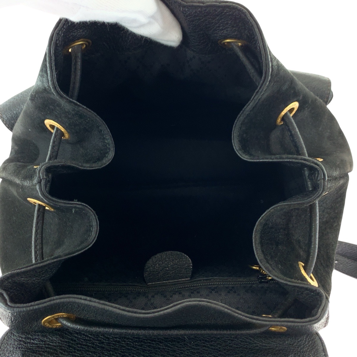 バンブー ブラック 黒 ブラウン ゴールド金具 スウェード/レザー 003 2058 0016 リュックサック バックパック レディース 502043