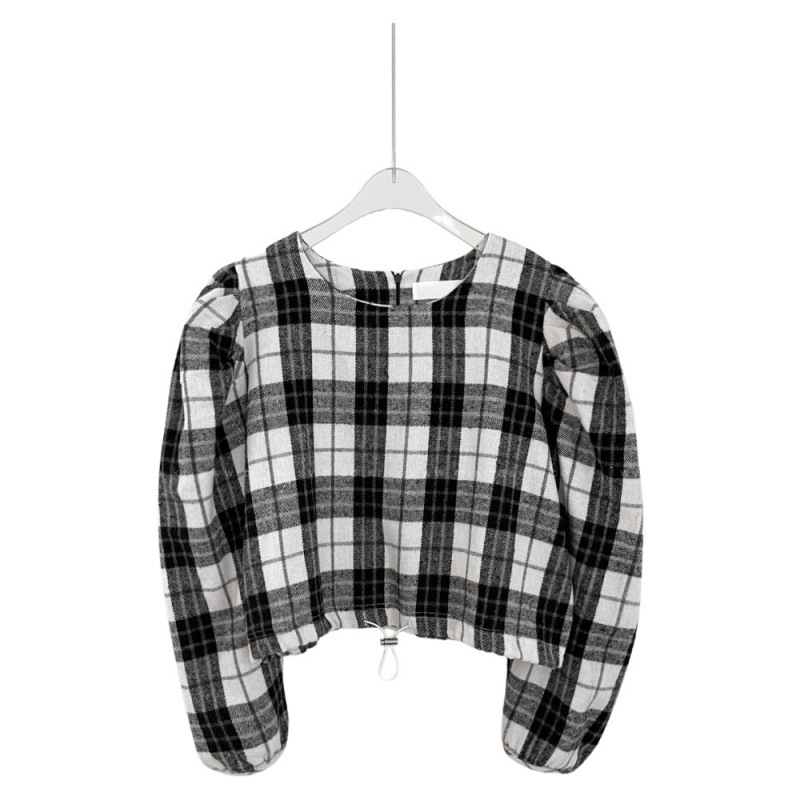 [miamasvin] クリング チェック ストリング Tシャツ