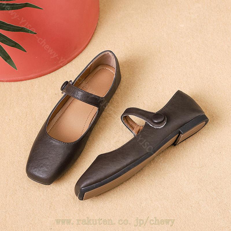 500円OFFクーポン パンプス ストラップ ローヒール 春 夏 バレエシューズ 痛くない ぺたんこ レディース パンプス 歩きやすい 靴 スクエアトゥ おしゃれ 可愛い 結婚式 お呼ばれ フラット