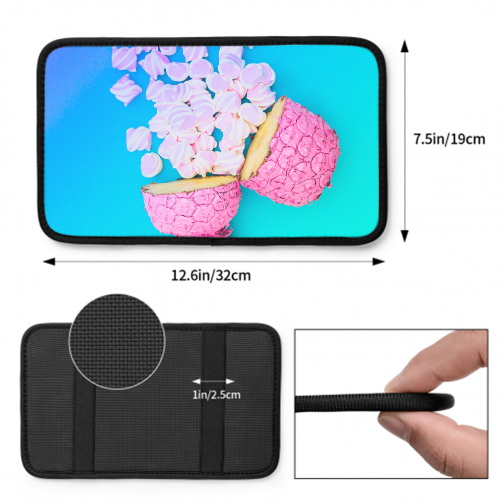 車の手すりボックスクッション ツーペイント-ピンク-カラー-ハーフ-パイナップル-ブルー ほこりや傷から耐久性と通気性 車の手すりボックスクッション ツーペイント-ピンク-カラー-ハーフ-パイナップル-ブルー ほこりや傷から耐久性と通気性