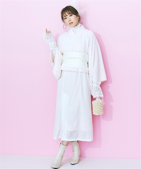 ヘアゴムシュシュ marun　ヘッドアクセサリー フラワーコサージュ付