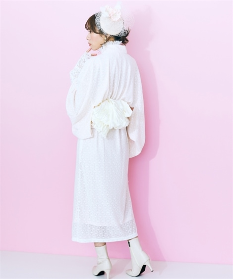 ヘアゴムシュシュ marun　ヘッドアクセサリー フラワーコサージュ付