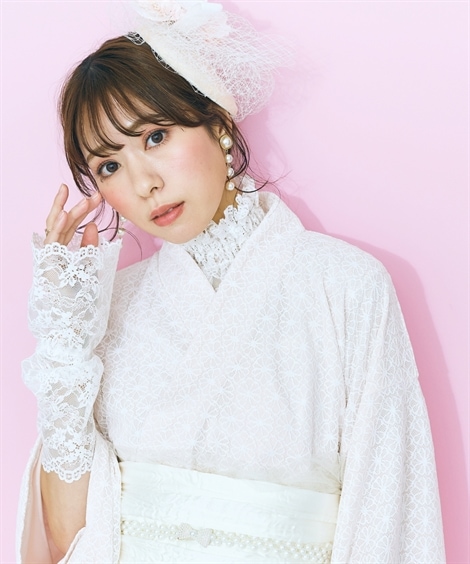 ヘアゴムシュシュ marun　ヘッドアクセサリー フラワーコサージュ付