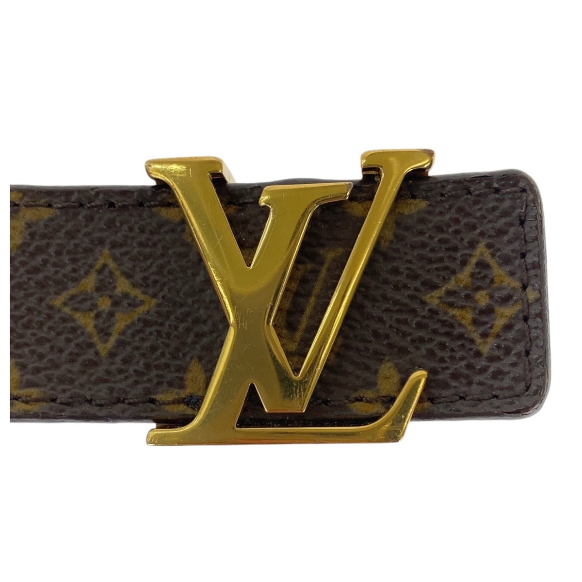 ルイヴィトン サンチュール モノグラム ベルト ゴールド 75 レディース