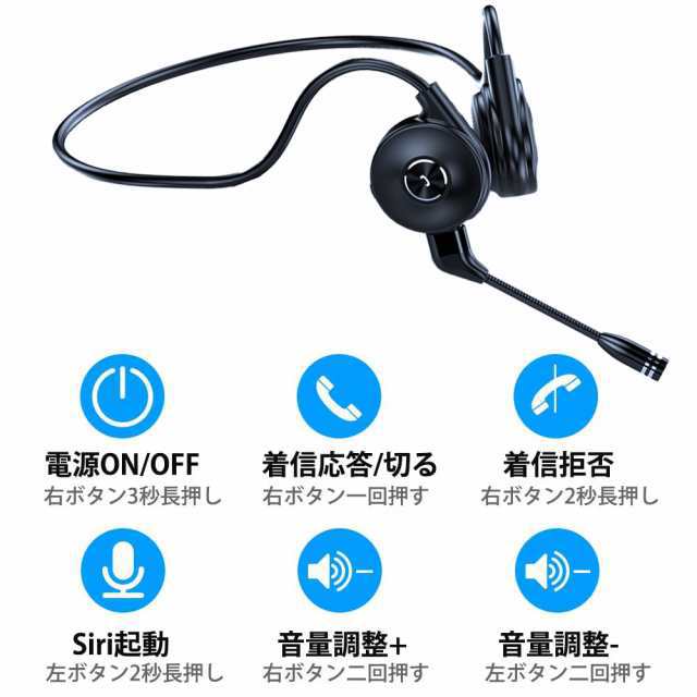 ワイヤレスイヤホン bluetooth骨伝導イヤホン 片耳イヤホン ワイヤ レスヘッドホン テレワーク在宅ワークに最適 最強ノイズキャンセリングマイク運転中の通話でもきちんと相手に届きます29_3