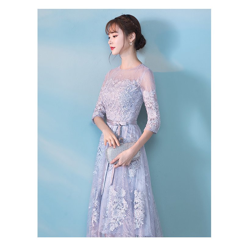 パーティードレス 結婚式ドレス 袖あり ウエディングドレス レース 大きいサイズ 大人 可愛い 上品 お呼ばれ 食事会 二次会 披露宴 卒業式 成人式