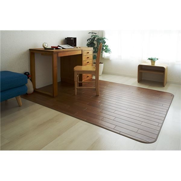 アキレス クッションフロアラグマット ブラウン 200x200cm