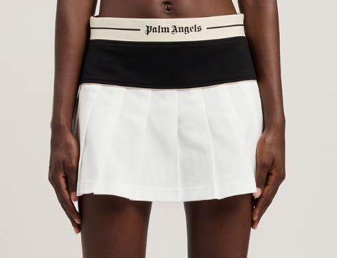 PALM ANGELS Women Clothing PWCC095S26FAB001 0310 OFF WHITE BLACK_2