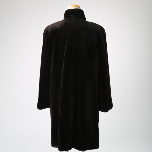 ファーコート MOONBAT シェアードミンク 毛皮コート ブラック ファーコート MOONBAT シェアードミンク 毛皮コート ブラック