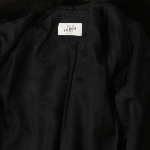 ファーコート MOONBAT シェアードミンク 毛皮コート ブラック ファーコート MOONBAT シェアードミンク 毛皮コート ブラック