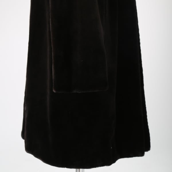 ファーコート MOONBAT シェアードミンク 毛皮コート ブラック ファーコート MOONBAT シェアードミンク 毛皮コート ブラック