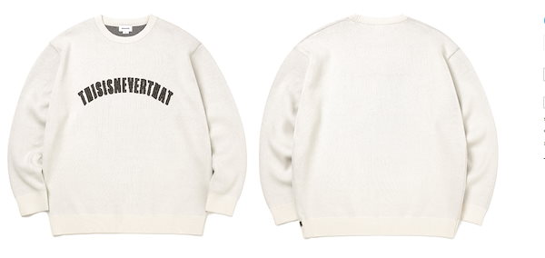 thisisneverthat 3-7日お届け/ ARC-Logo Jacquard Sweater BTSジョングク着用