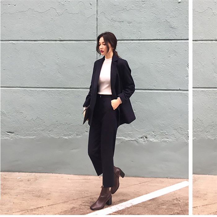 パンツスーツ 再々入荷 圧倒的な人気 セットアップ レディース 秋冬 パンツ ロング タイトパンツ