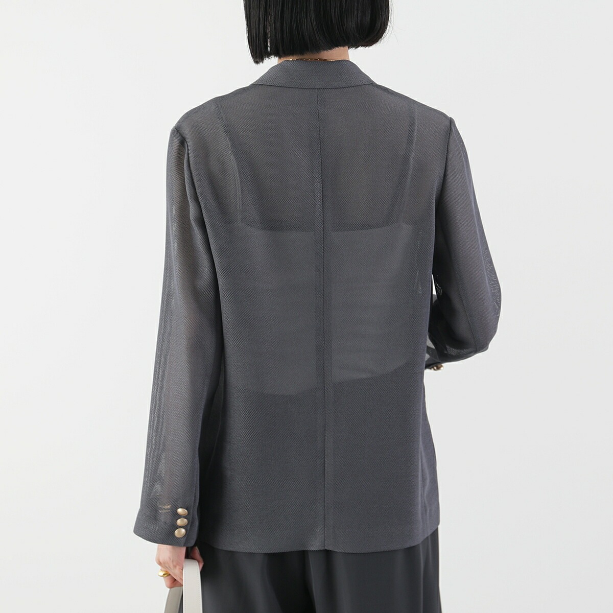 Dignite Collier ディニテコリエ ジャケット 80254200 レディース メッシュ ダブル テーラード 金ボタン カラー4色 【mega】