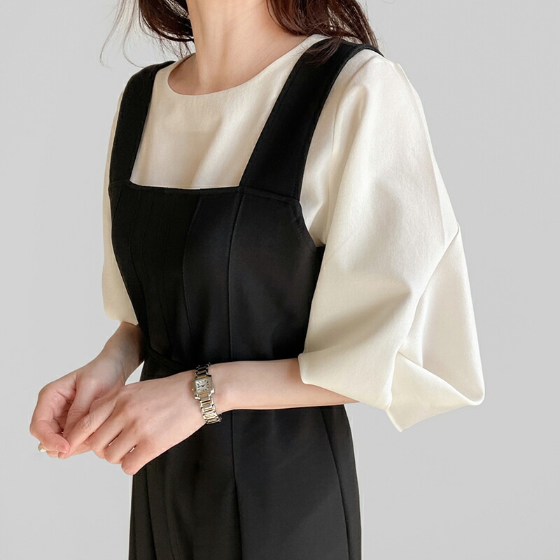 【OUTLET！クーポンで2,192円】 ブラウス ボリューム袖 レディース 半袖 シフォン トップス ボリュームスリーブ バルーン袖 オフィスカジュアル オフィス カジュアル きれいめ 涼しい 薄手