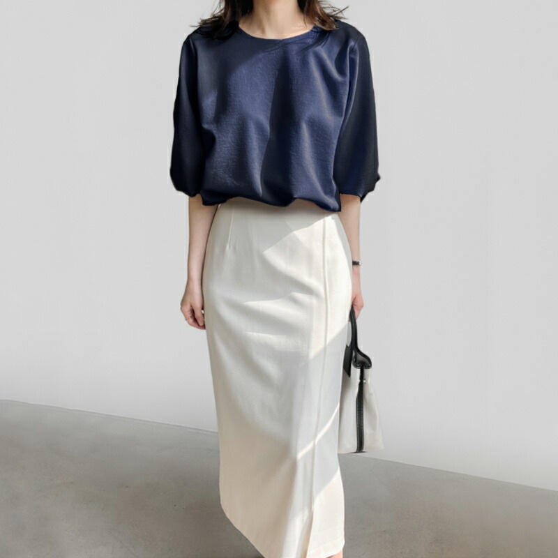 【OUTLET！クーポンで2,192円】 ブラウス ボリューム袖 レディース 半袖 シフォン トップス ボリュームスリーブ バルーン袖 オフィスカジュアル オフィス カジュアル きれいめ 涼しい 薄手