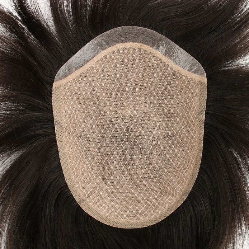 男性用ウィッグ額生体頭皮本物の人毛手織り植毛フルステッチのハゲカバー 男性用ウィッグ額生体頭皮本物の人毛手織り植毛フルステッチのハゲカバー