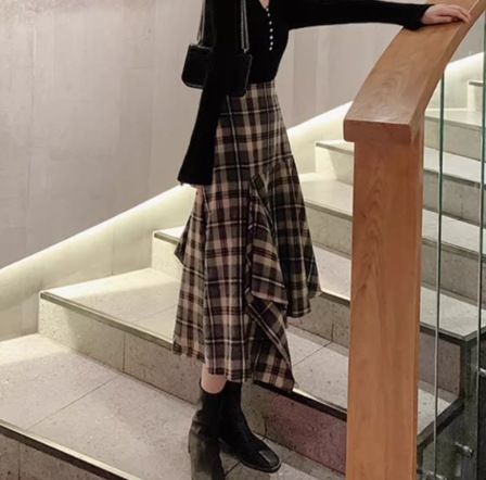 レディース スカート ミモレ ロング ミドル丈 左右非対称 イレギュラー 不規則 タイト スリム 細身 Aライン フィッシュテール フェミニン フリル ハイウエスト 切り替えデザイン かわいい