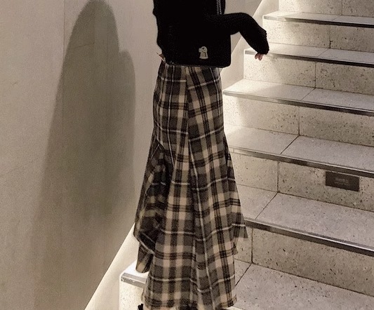 レディース スカート ミモレ ロング ミドル丈 左右非対称 イレギュラー 不規則 タイト スリム 細身 Aライン フィッシュテール フェミニン フリル ハイウエスト 切り替えデザイン かわいい