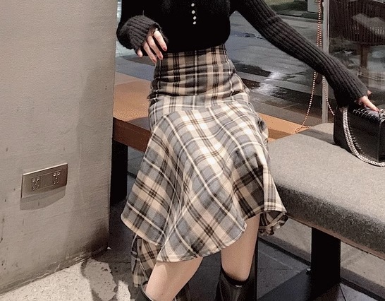 レディース スカート ミモレ ロング ミドル丈 左右非対称 イレギュラー 不規則 タイト スリム 細身 Aライン フィッシュテール フェミニン フリル ハイウエスト 切り替えデザイン かわいい