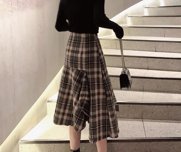 レディース スカート ミモレ ロング ミドル丈 左右非対称 イレギュラー 不規則 タイト スリム 細身 Aライン フィッシュテール フェミニン フリル ハイウエスト 切り替えデザイン かわいい