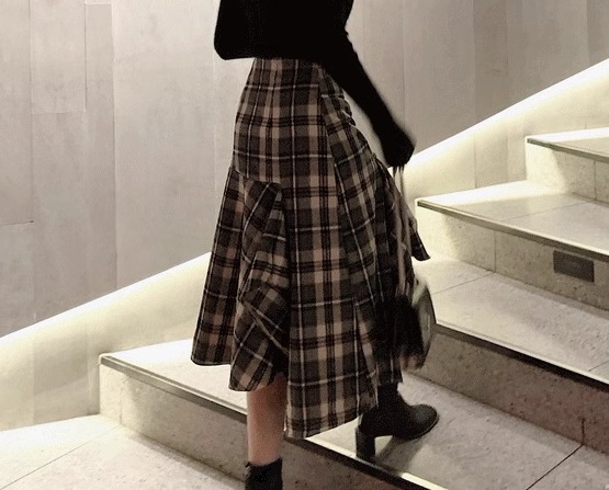 レディース スカート ミモレ ロング ミドル丈 左右非対称 イレギュラー 不規則 タイト スリム 細身 Aライン フィッシュテール フェミニン フリル ハイウエスト 切り替えデザイン かわいい