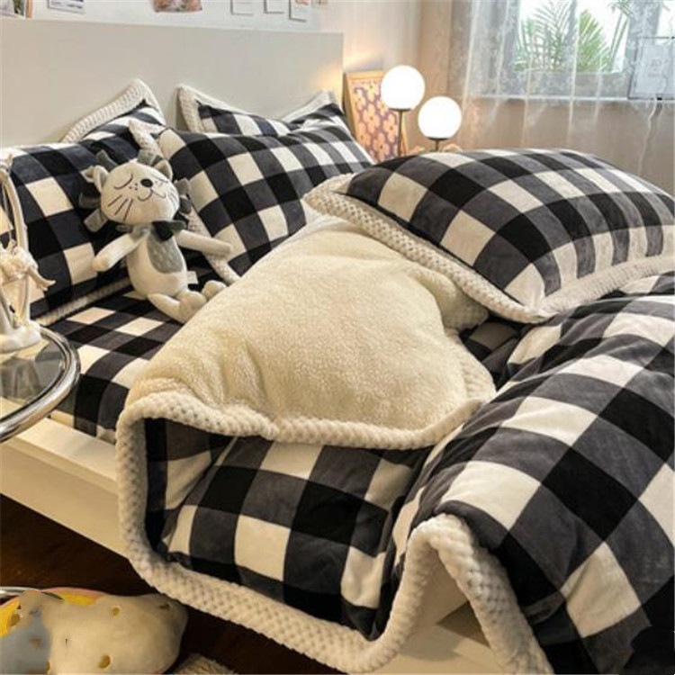 韓国ファッション 大人気 カジュアル 厚手 子羊の毛 柔らかい 肌にやさしい キルトカバー 寝具 韓国ファッション 大人気 カジュアル 厚手 子羊の毛 柔らかい 肌にやさしい キルトカバー 寝具