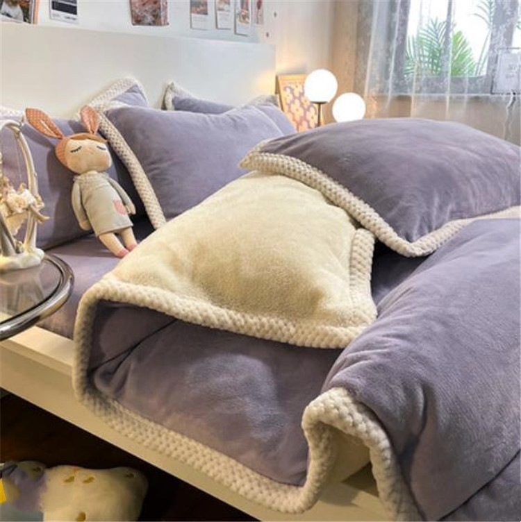 韓国ファッション 大人気 カジュアル 厚手 子羊の毛 柔らかい 肌にやさしい キルトカバー 寝具 韓国ファッション 大人気 カジュアル 厚手 子羊の毛 柔らかい 肌にやさしい キルトカバー 寝具