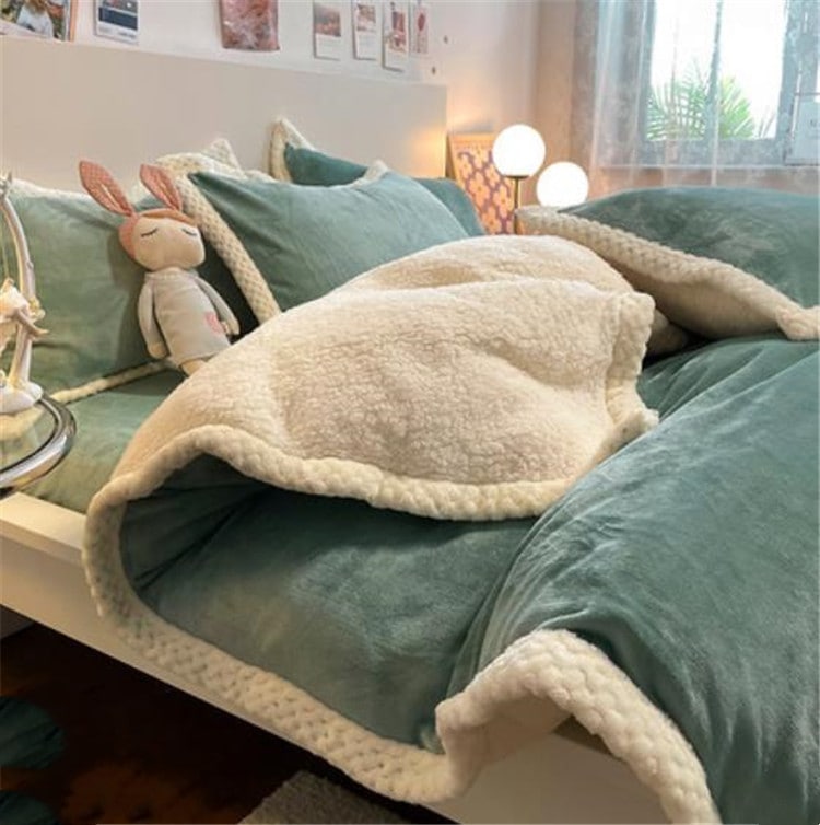 韓国ファッション 大人気 カジュアル 厚手 子羊の毛 柔らかい 肌にやさしい キルトカバー 寝具 韓国ファッション 大人気 カジュアル 厚手 子羊の毛 柔らかい 肌にやさしい キルトカバー 寝具