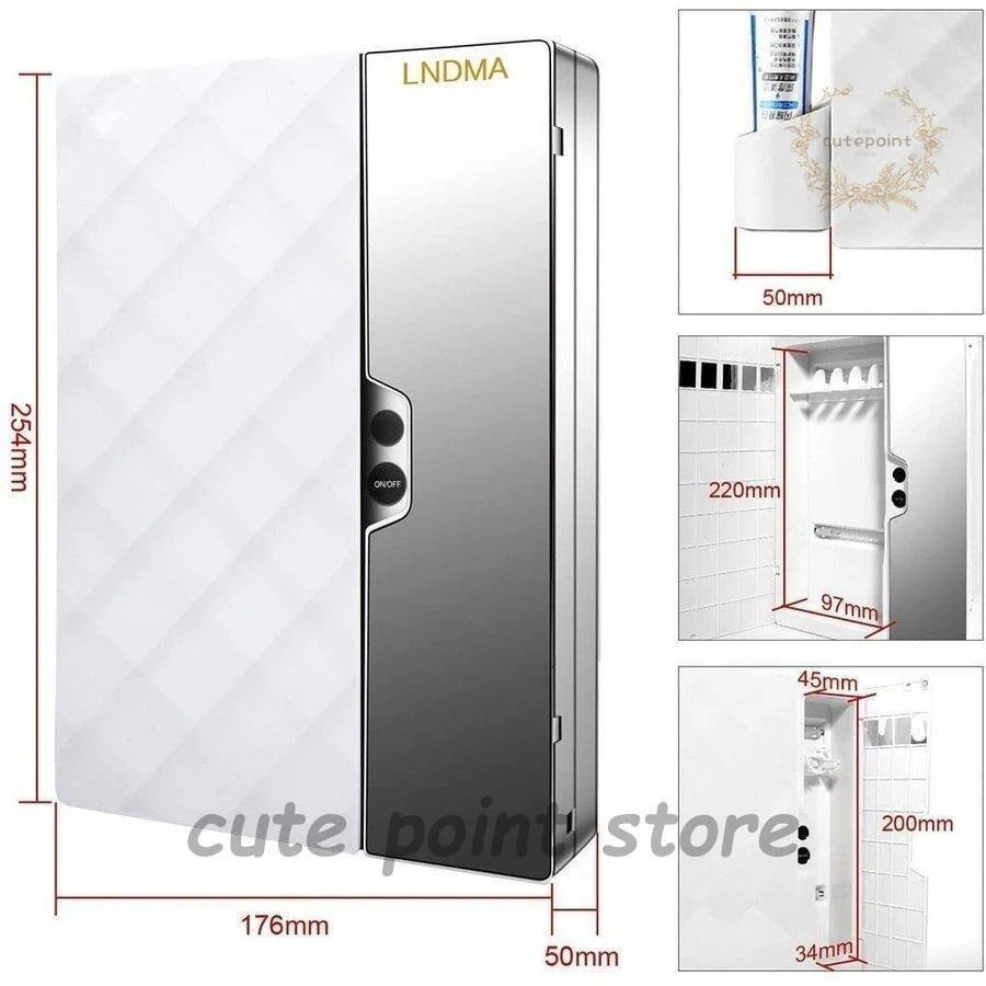 UV-C 歯ブラシ除菌器 歯ブラシスタンド UV滅菌 壁掛け歯ブラシホルダー 歯ブラシ収納ラック 紫外線滅菌99.99％歯ブラシ除菌機