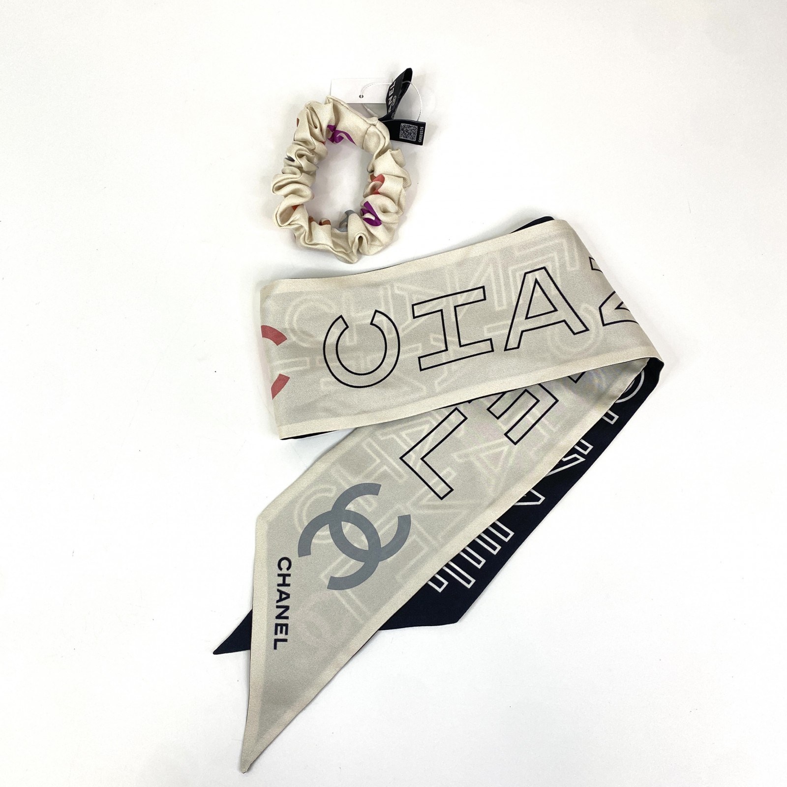 即完売 シャネル CHANEL シュシュ リボン ココマーク ビスコース