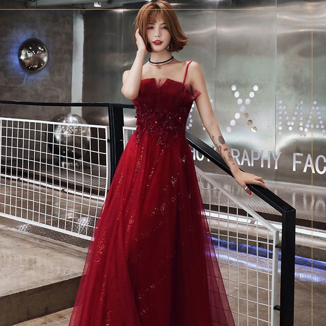 乾杯花嫁 2025 結婚婚約お返しバーガンディ宴会ドレスレディースロングスタイル日常着用可能 乾杯花嫁 2025 結婚婚約お返しバーガンディ宴会ドレスレディースロングスタイル日常着用可能