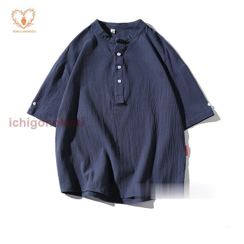 無地Tシャツ メンズ Tシャツ 半袖 リネン 綿麻Tシャツ 中華 カジュアル トップス 夏 お兄系 無地Tシャツ メンズ Tシャツ 半袖 リネン 綿麻Tシャツ 中華 カジュアル トップス 夏 お兄系