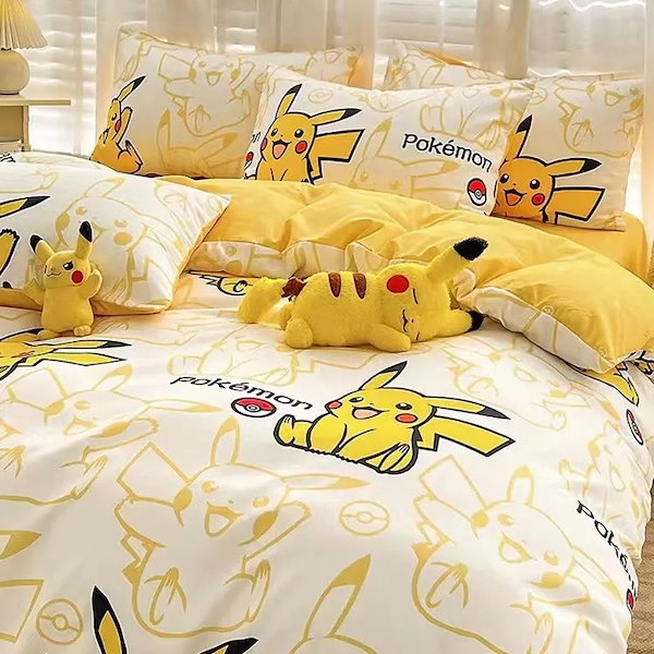 Qoo10] 可愛い Pikachuピカチュウ 寝具3