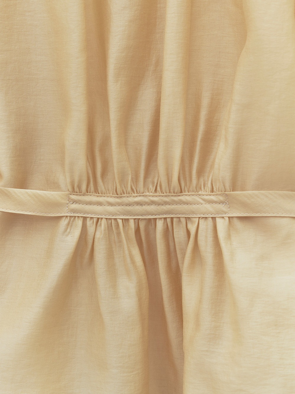 【LOW CLASSIC】 26SS SEE-THROUGH SHIRRED BACK BLOUSE : YELLOW_3