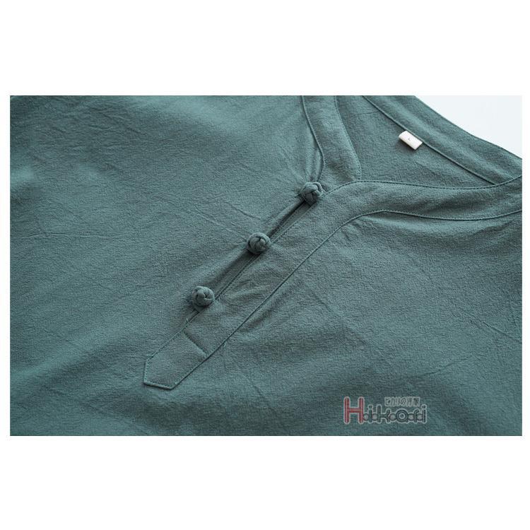 上下セット メンズ 7分袖 春夏 シャツパジャマ セットアップ ヘンリーネック リネンTシャツ ロングパンツ チャイナ服 父の日 上下セット メンズ 7分袖 春夏 シャツパジャマ セットアップ ヘンリーネック リネンTシャツ ロングパンツ チャイナ服 父の日